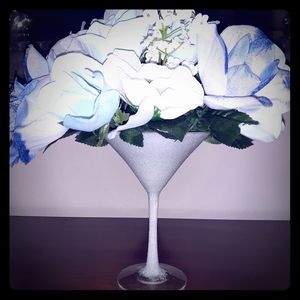 Handcrafted Wine glasses flower bouque